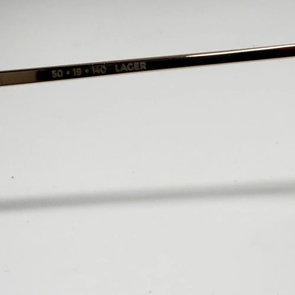 Hinge SAAZ Lager Eyeglass Frames‎ Gold Tortoise Round 50-19-140 Eyewear Glasses